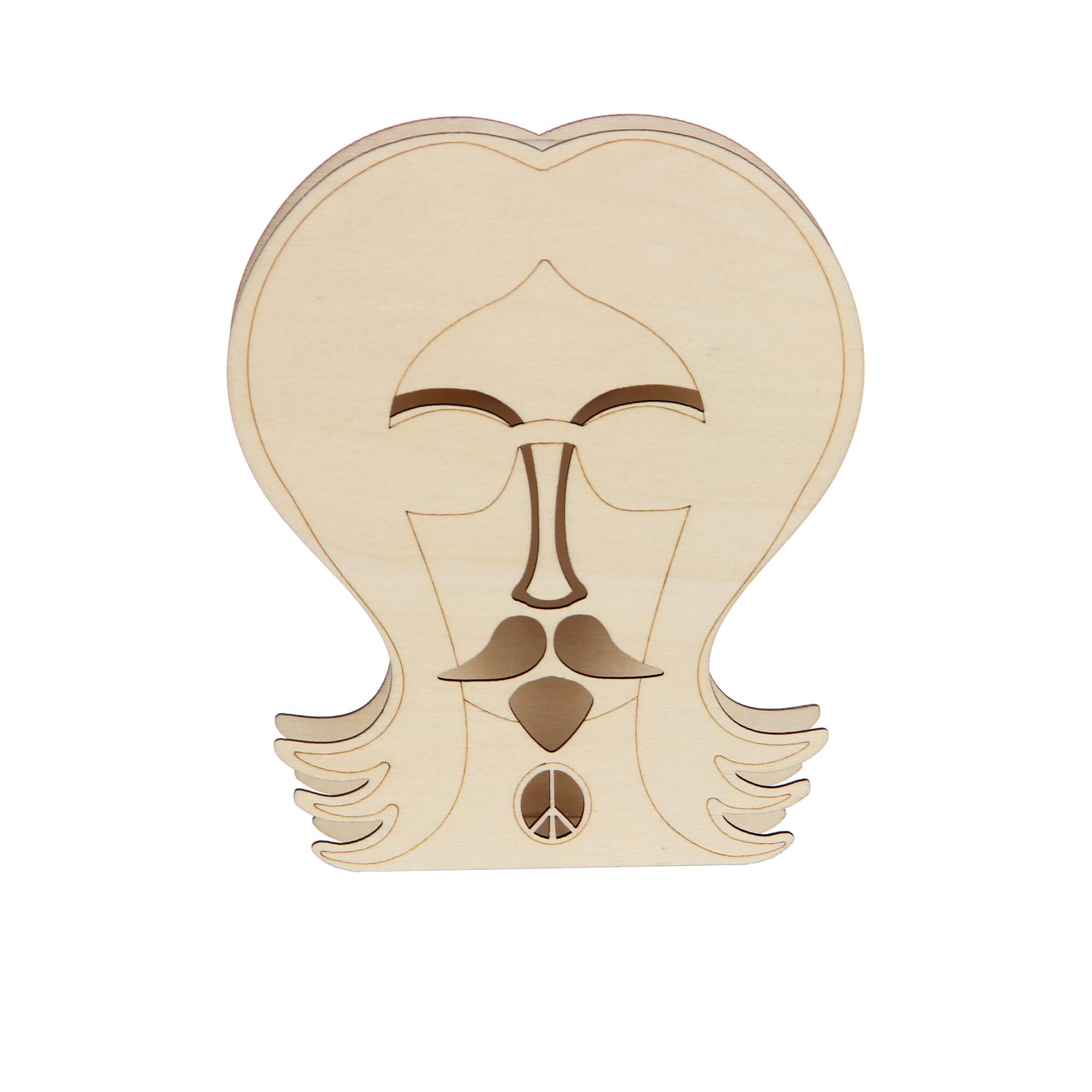 Jonathan Adler x Michaels 5.75" Free Love Hippie DIY LED Wood Décor